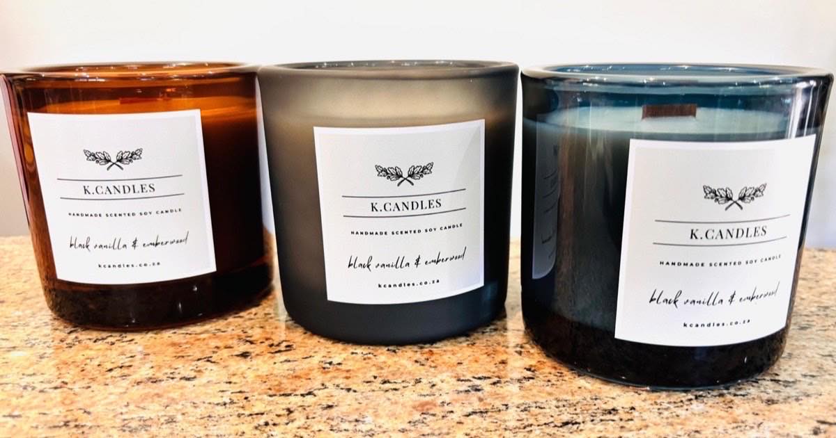 Scented Soy Candles Hand-Poured in Cape Town